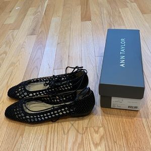 Ann Taylor brand new ankle wrap flats